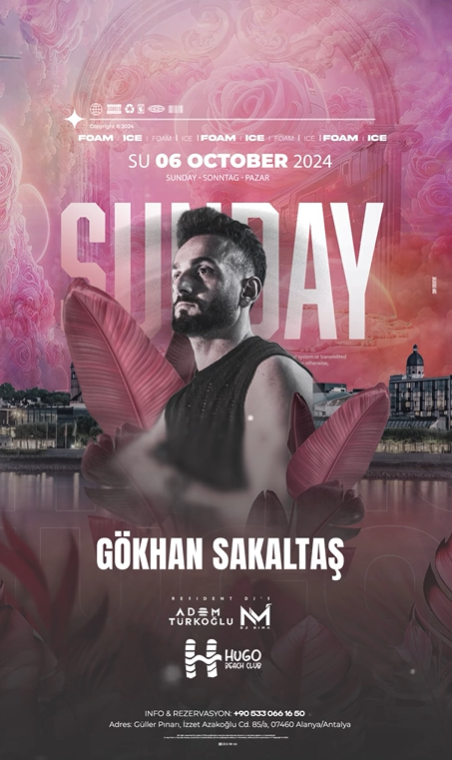 On October 6, Gökhan Sakaltaş will perform at Hugo Beach Club