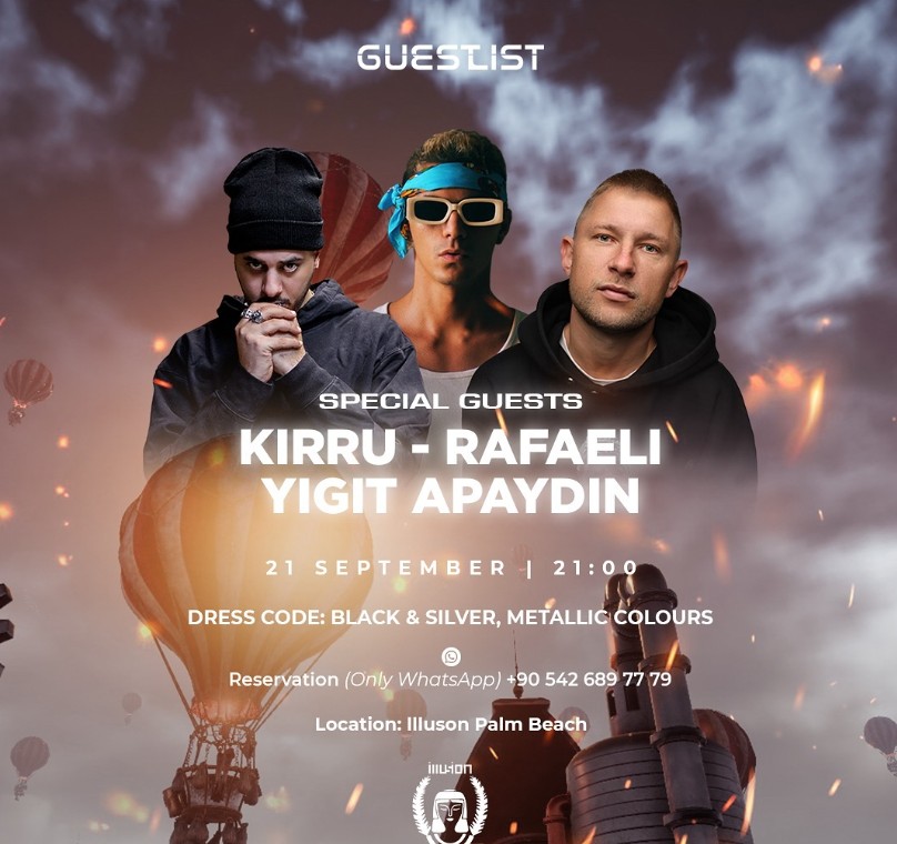 On September 21, DJ Kirru and DJ Rafaeli will perform at Illusion Palm Beach