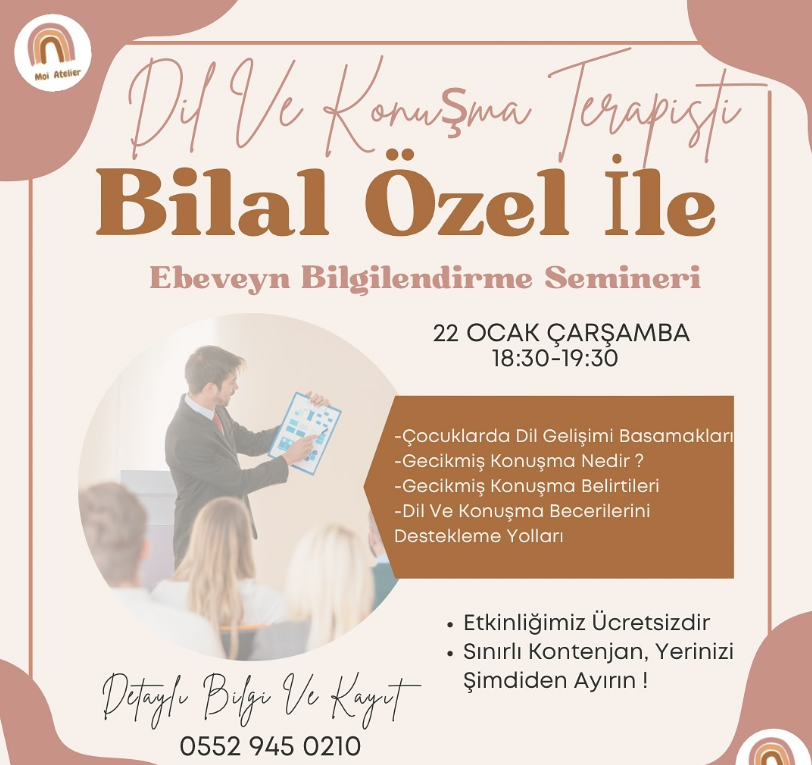 Оn January 22  Parenting Information Seminar with Bilal Özel at Moi Atelier