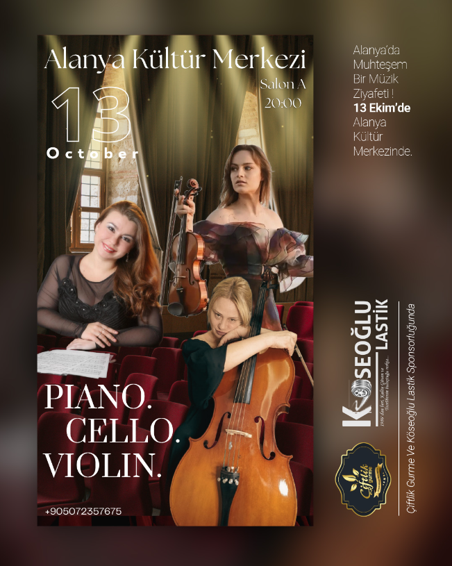 Оn October 13 Piano trio at the Alanya Cultural Center