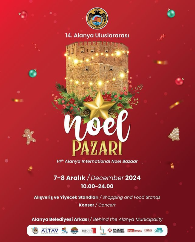 The 14th Alanya International Christmas Market will take place on December 7-8