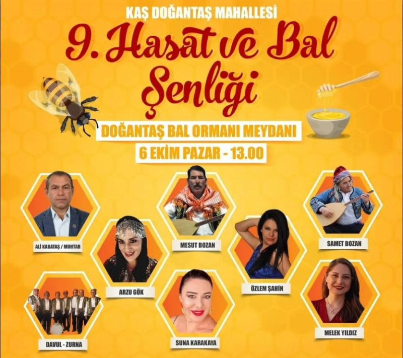 6 Ekim Kaş'ta Hasat Ve Bal Şenliği