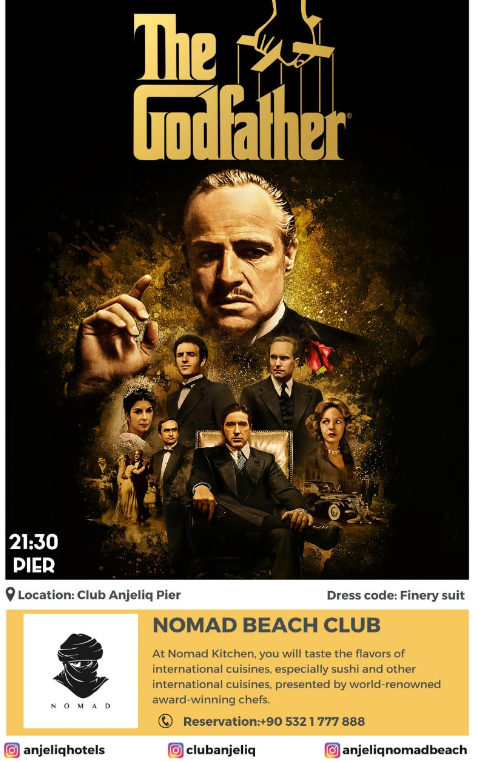 On October 9th, The Godfather Party at Nomad Beach!