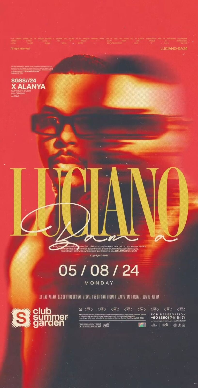 On August 5th, Luciano's concert at Summer Garden Club