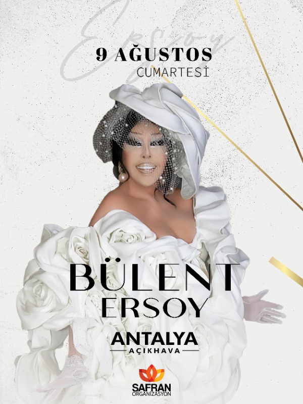 Bülent Ersoy will meet her fans at Antalya Open Air Theater on the evening of August 9.