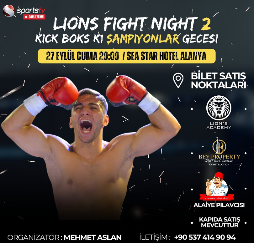 27 Eylül Seastar Otel'de Lions Fight Night 2
