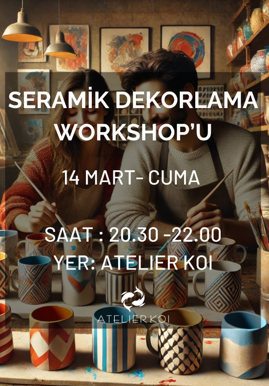 March 14 Ceramic Decoration Workshop at Ateiler Koi