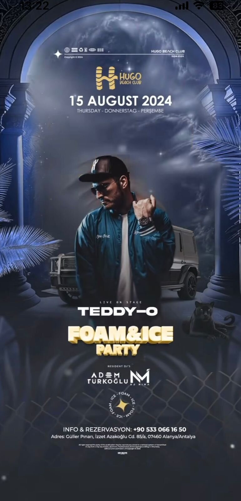 On August 15, DJ Teddy-O will be performing at Hugo Beach Club