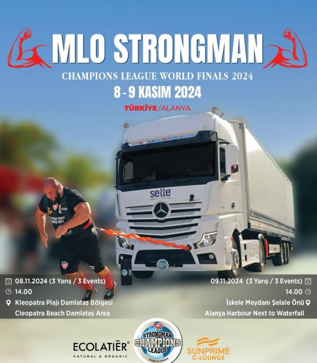 November 8-9 MLO Strongman Champions League in Alanya