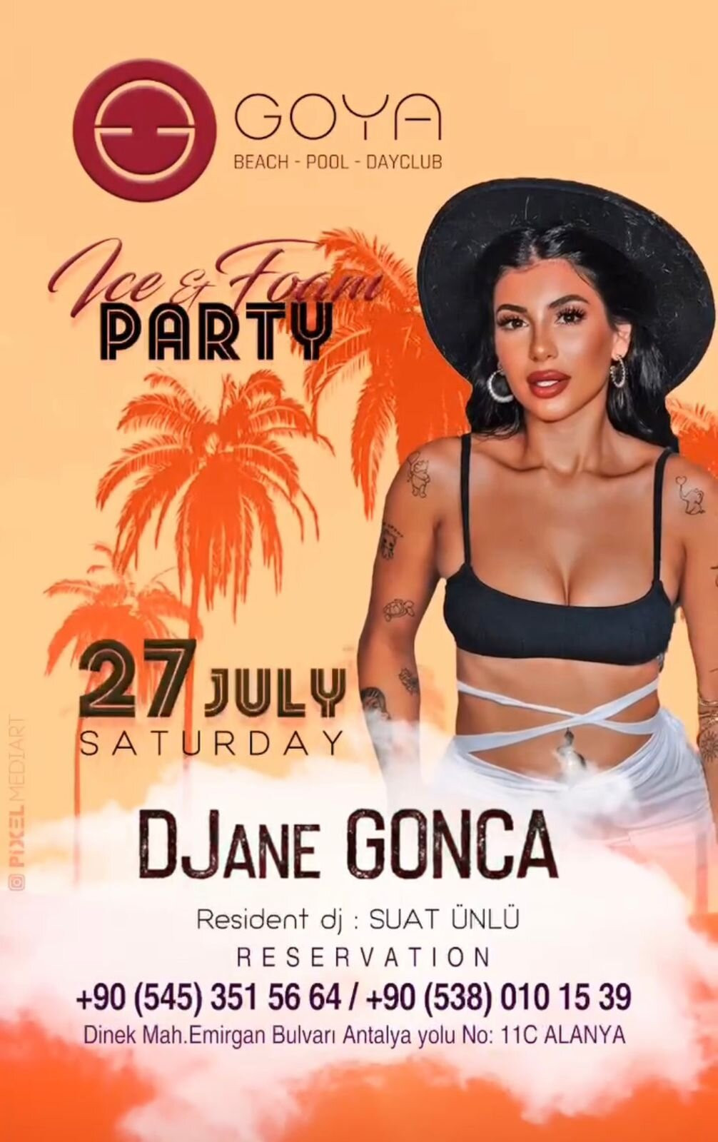 July 27 DJane Gonca at Goya Beach Club