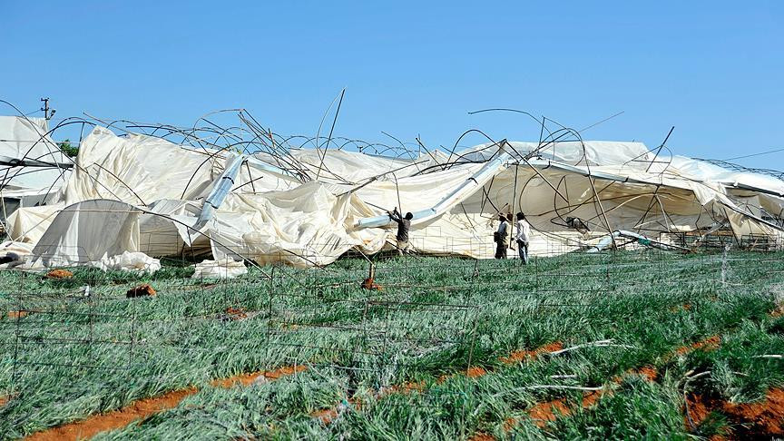 Gazipaşa was devastated by a tornado: Greenhouses suffered major damage