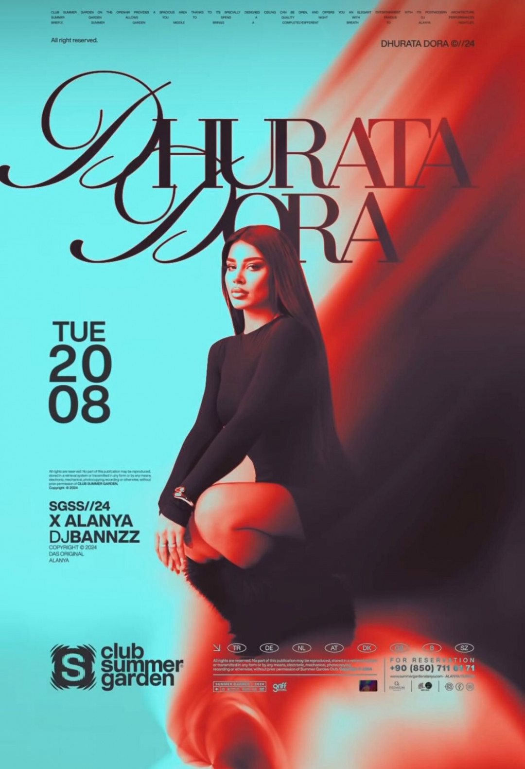 August 20th, Dhurata Dora concert at Summer Garden Club