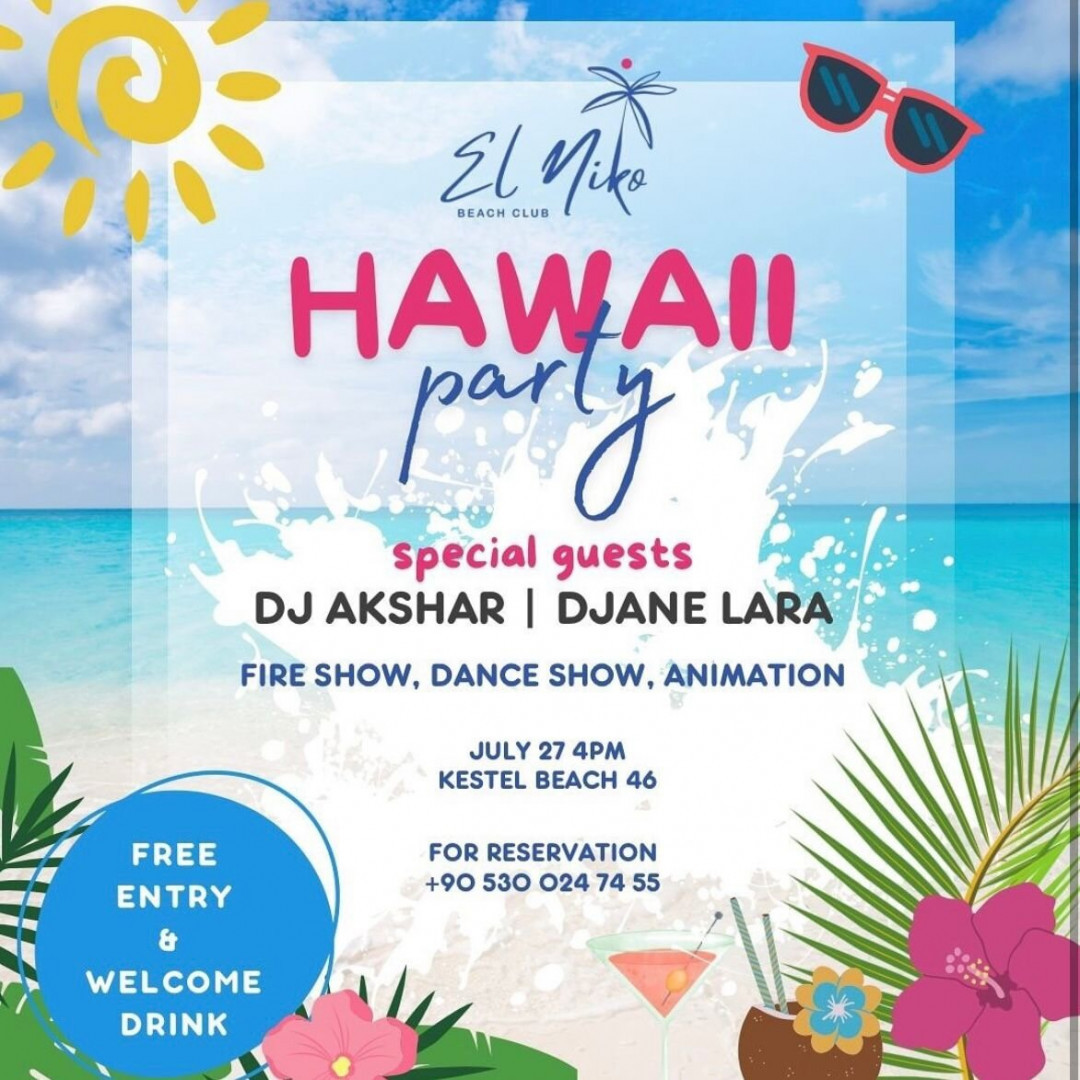 July 27th Hawaii Party at El Niko Beach Club