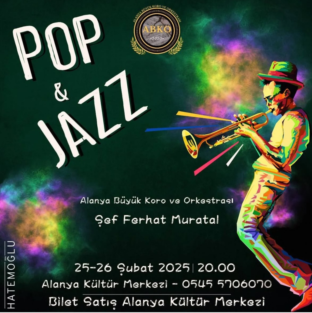 25-26 Şubat Pop & Jazz Konseri Alanya Kültür Merkezi'nde
