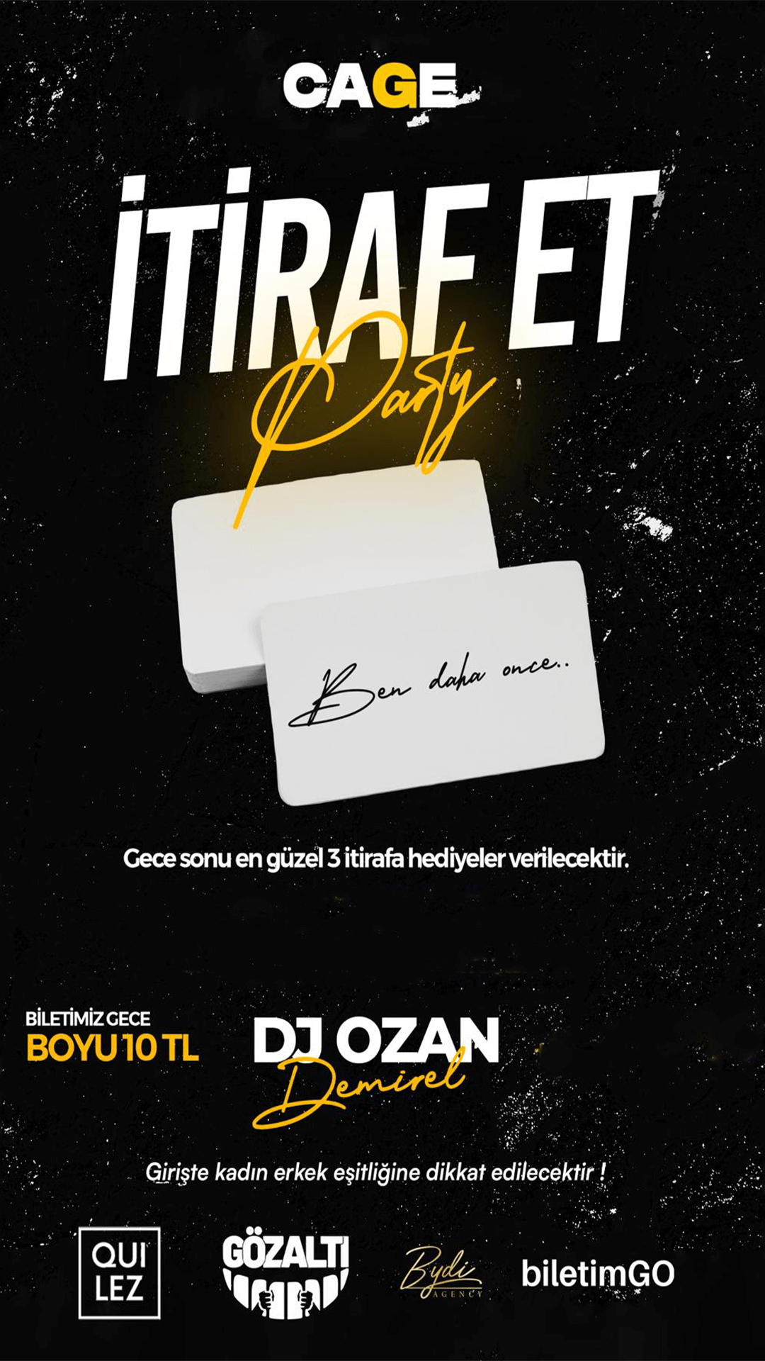 16 Ocak İtiraf et partisi Gözaltı Pub'da