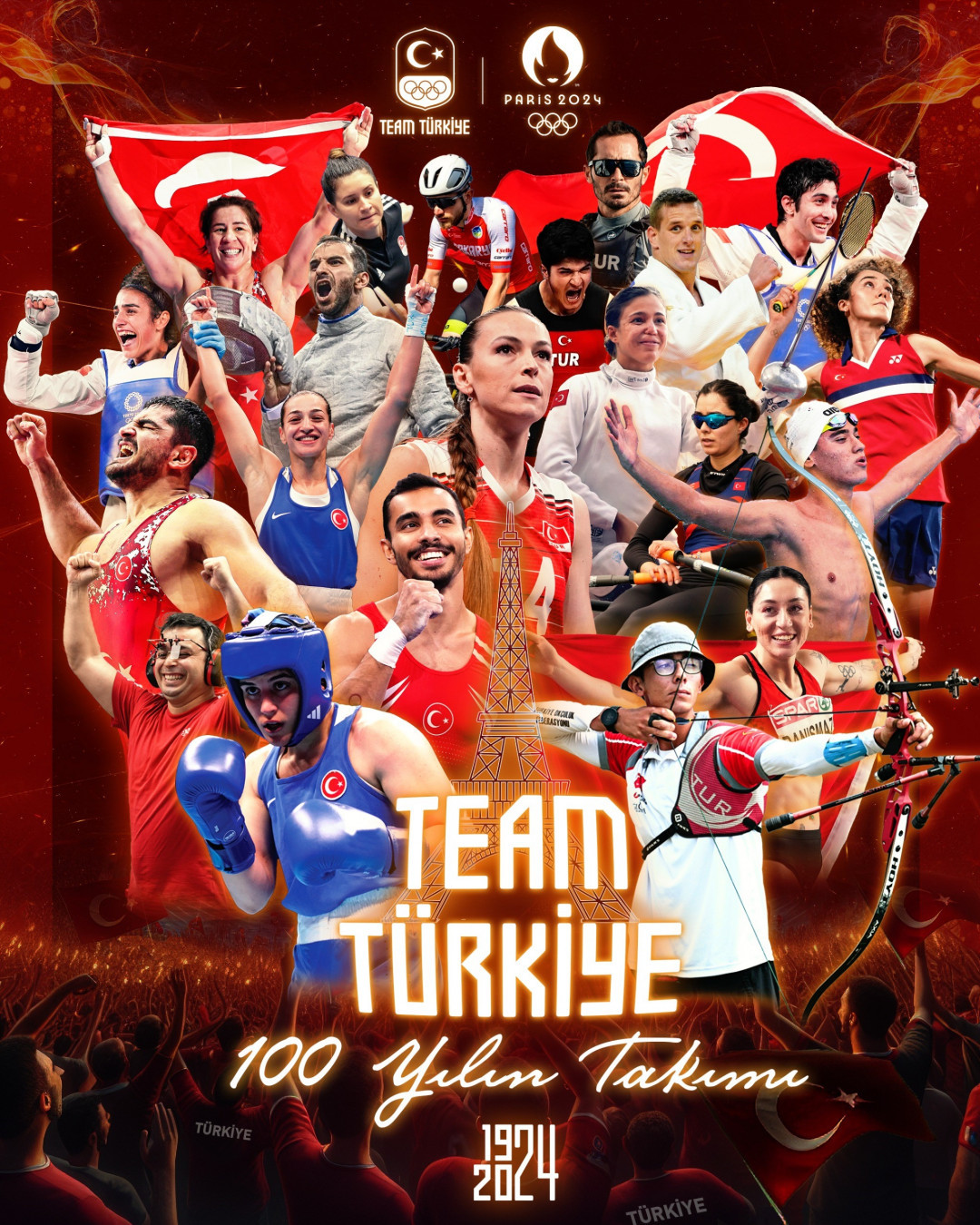At the Paris 2024 Olympic Games, 102 athletes will represent Turkey