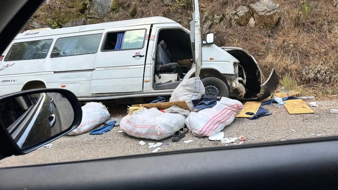 Alanya Kuşyuvası yolunda korkutan kaza